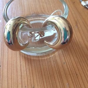 Nickel free silver gold plated hoops